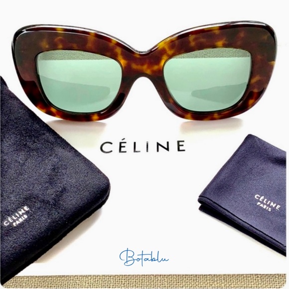 Celine Accessories - CELINE NEW 41423/S Diane Tortoise Cat Eye Square Butterfly Oversized Sunglasses